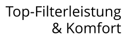 Top-Filterleistung& Komfort